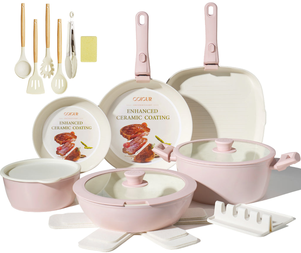 23PCS Removable handle cookware set