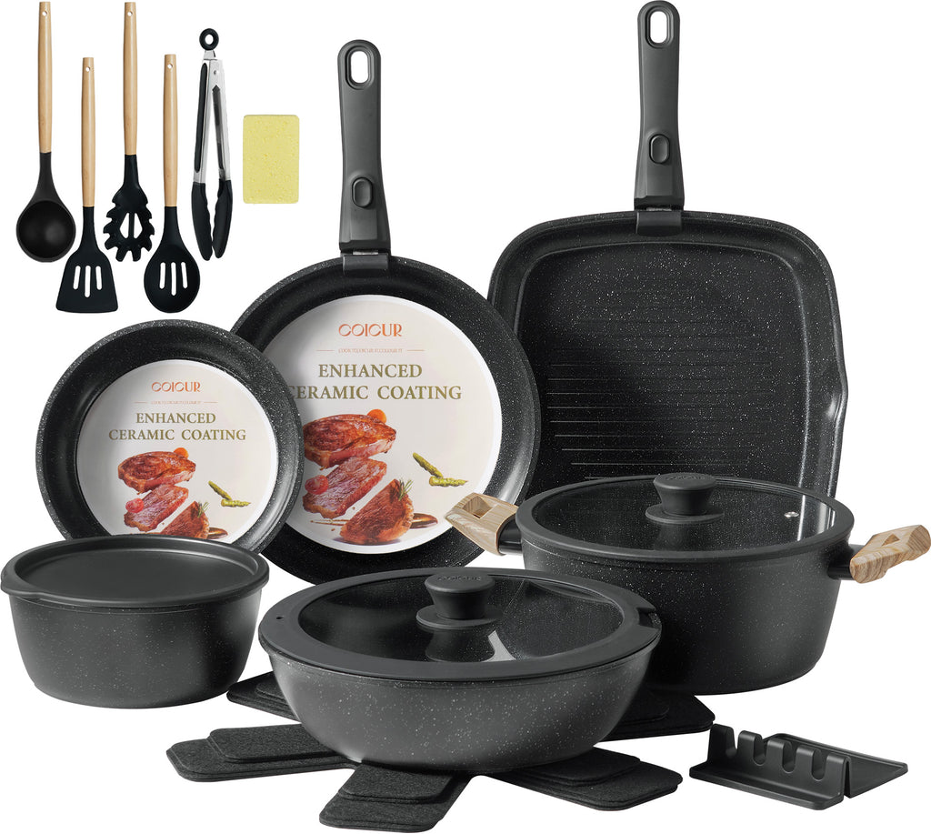 23PCS Removable handle cookware set