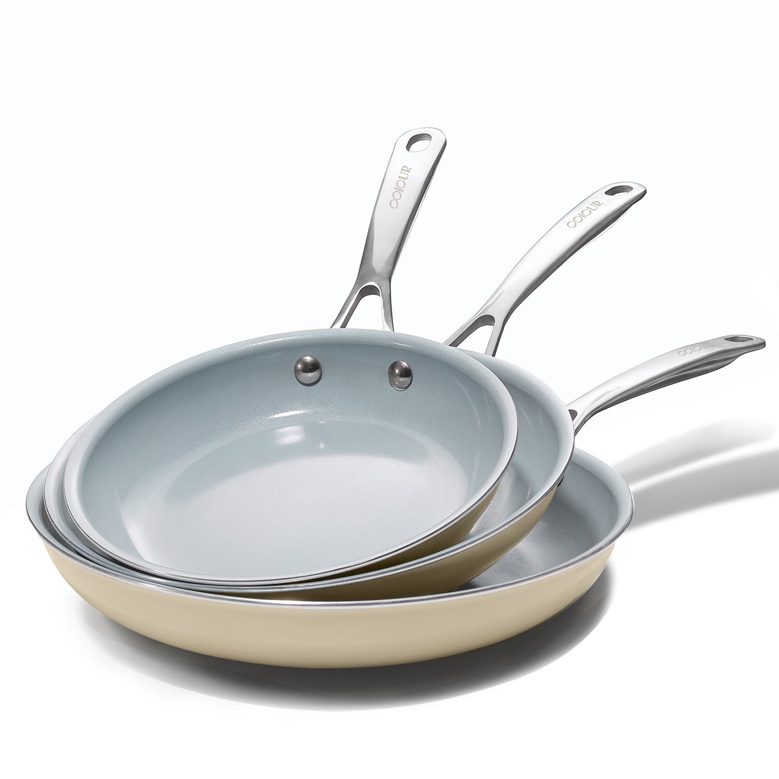 3PS Stainless Steel Handle Omelet Pans